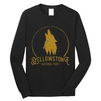 Yellowstone National Park Howling Wolf Long Sleeve Shirt