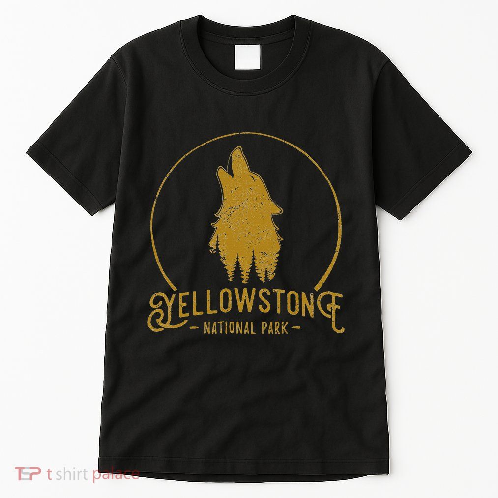 Yellowstone National Park Howling Wolf Tall T-Shirt