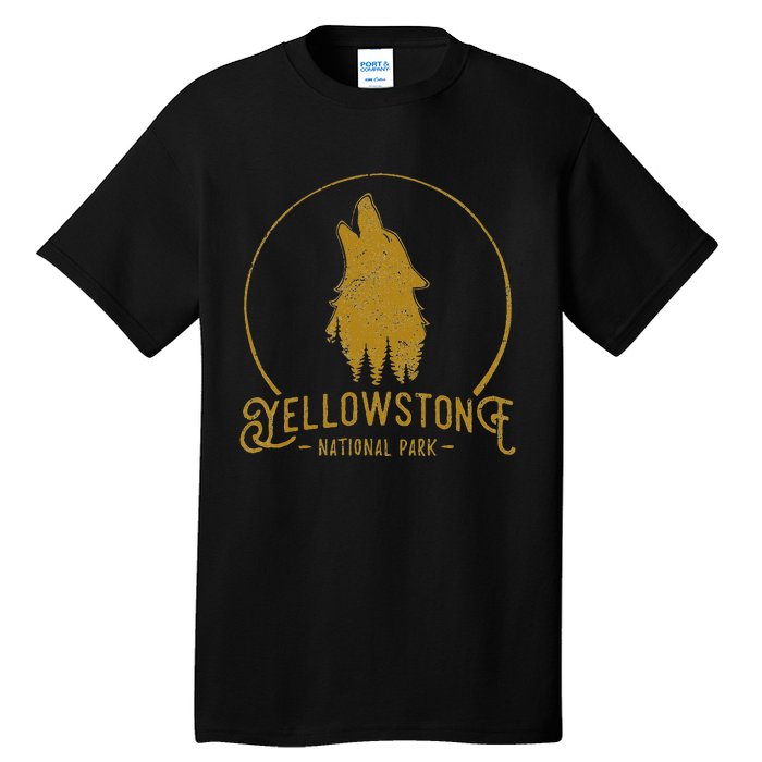 Yellowstone National Park Howling Wolf Tall T-Shirt