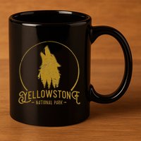 Yellowstone National Park Howling Wolf 11oz C Handle Ceramic Mug