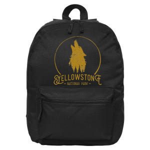 Yellowstone National Park Howling Wolf 16 in Basic Backpack