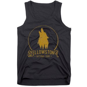 Yellowstone National Park Howling Wolf Tank Top