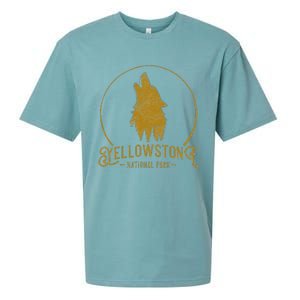 Yellowstone National Park Howling Wolf Sueded Cloud Jersey T-Shirt