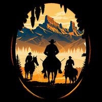 Yellowstone National Park Cowboys On Horses City Backpack