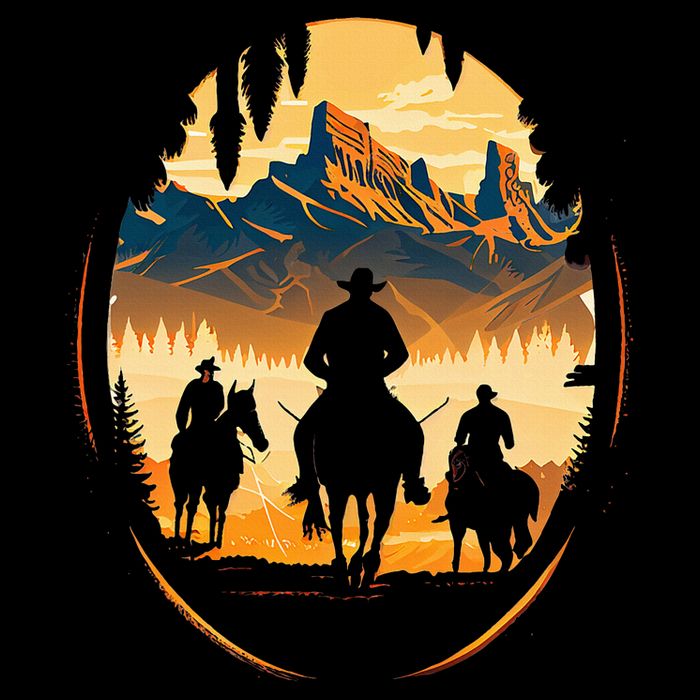 Yellowstone National Park Cowboys On Horses City Backpack