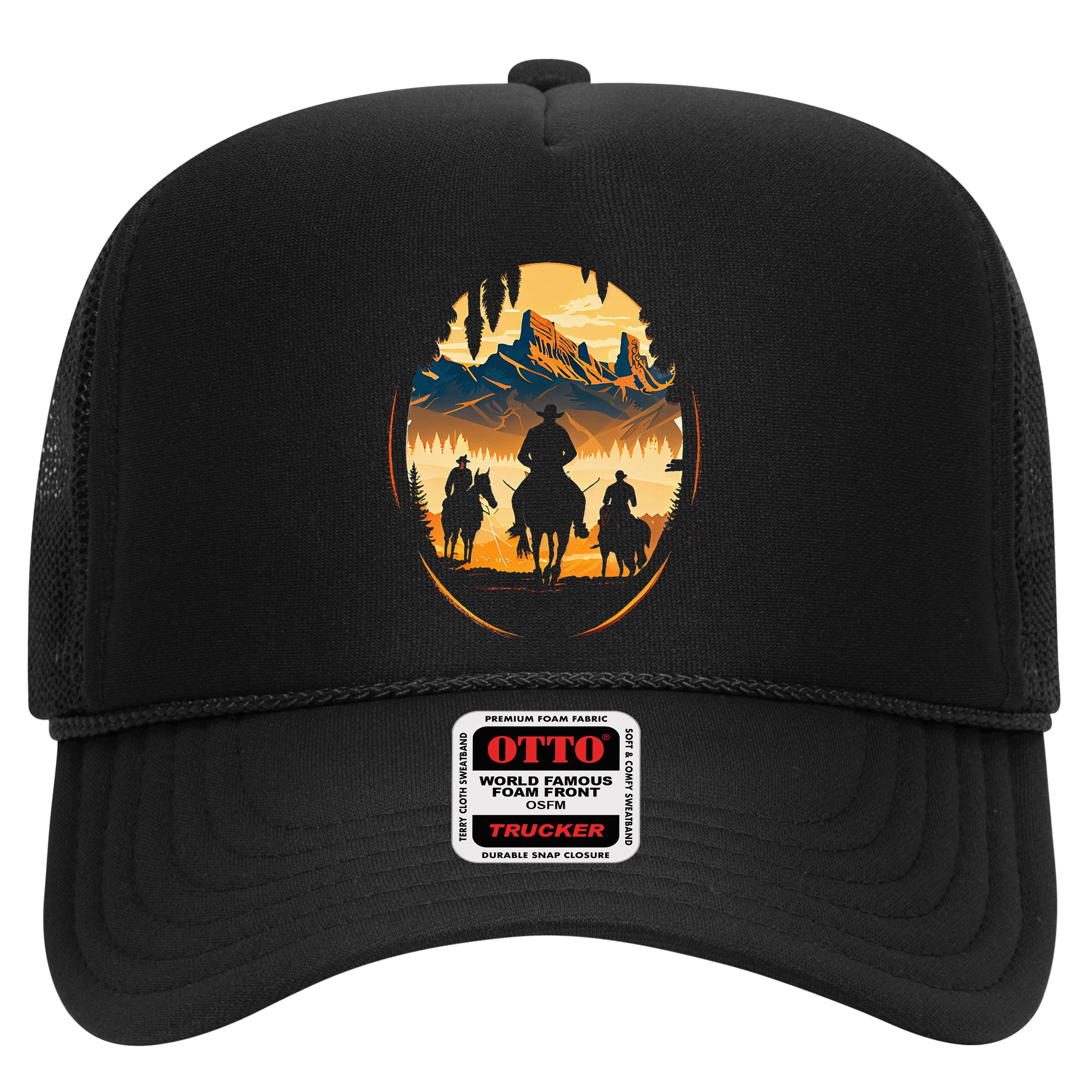 Yellowstone National Park Cowboys On Horses Hat
