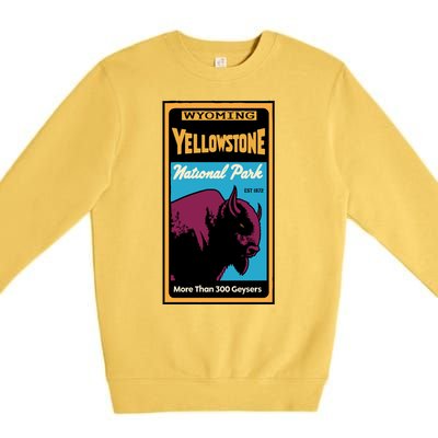 Yellowstone National Park Bison Premium Crewneck Sweatshirt