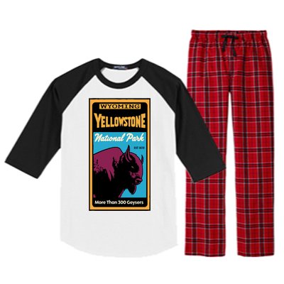 Yellowstone National Park Bison Raglan Sleeve Pajama Set