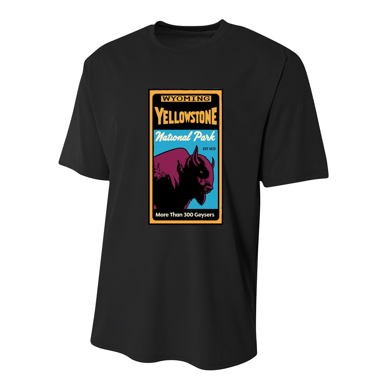 Yellowstone National Park Bison Youth Performance Sprint T-Shirt