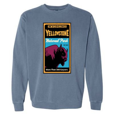 Yellowstone National Park Bison Garment-Dyed Sweatshirt