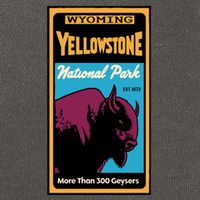 Yellowstone National Park Bison Cotton Canvas Backpack