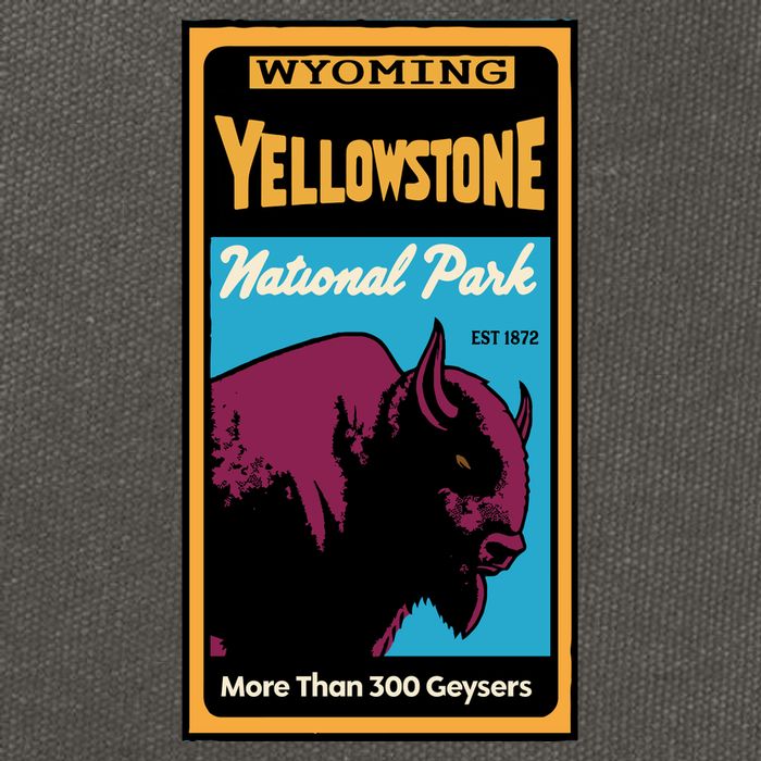 Yellowstone National Park Bison Cotton Canvas Backpack