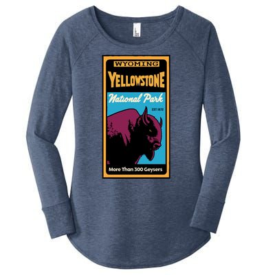 Yellowstone National Park Bison Women's Perfect Tri Tunic Long Sleeve Shirt