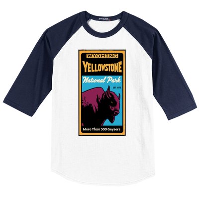 Yellowstone National Park Bison Baseball Sleeve Shirt