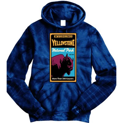 Yellowstone National Park Bison Tie Dye Hoodie