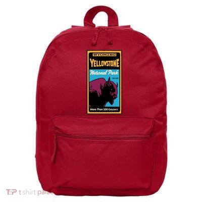 Yellowstone National Park Bison 16 in Basic Backpack