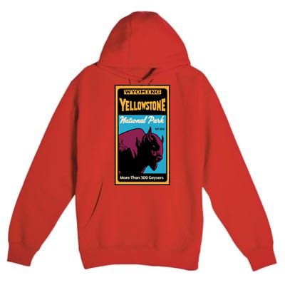 Yellowstone National Park Bison Premium Pullover Hoodie