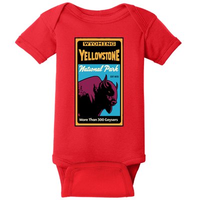 Yellowstone National Park Bison Baby Bodysuit