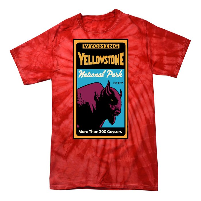 Yellowstone National Park Bison Tie-Dye T-Shirt