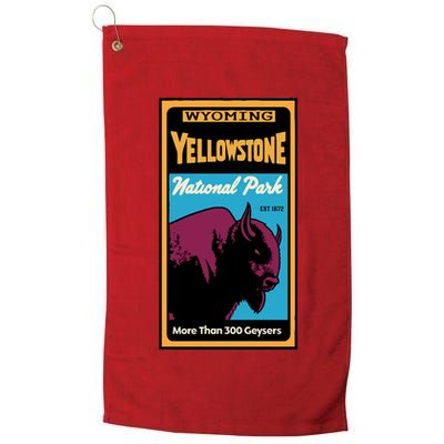 Yellowstone National Park Bison Golf Towel