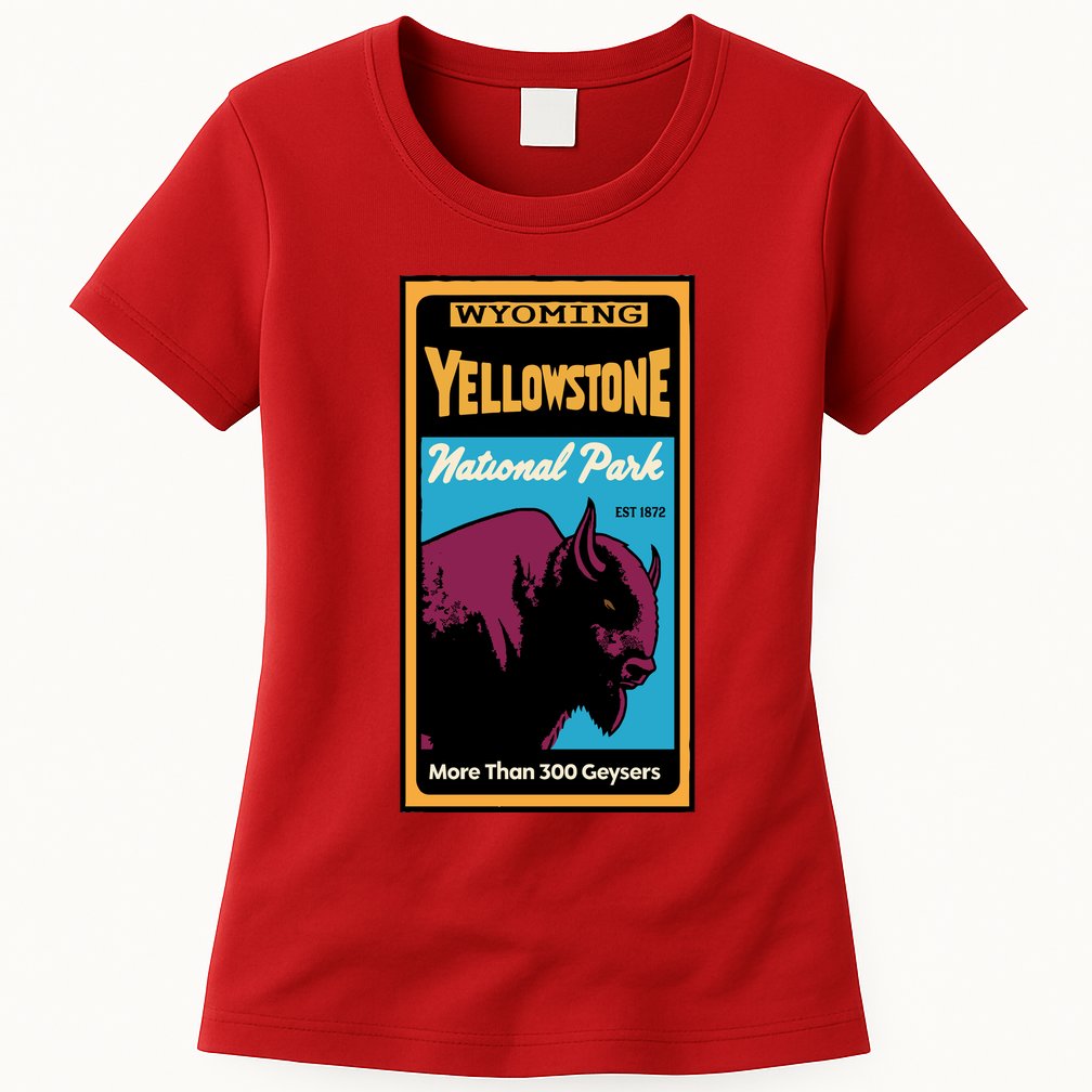 Yellowstone National Park Bison Womens T-Shirt