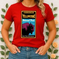 Yellowstone National Park Bison Womens T-Shirt
