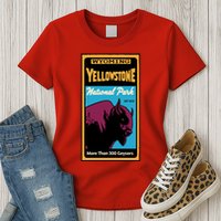 Yellowstone National Park Bison Womens T-Shirt