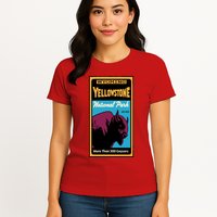 Yellowstone National Park Bison Womens T-Shirt