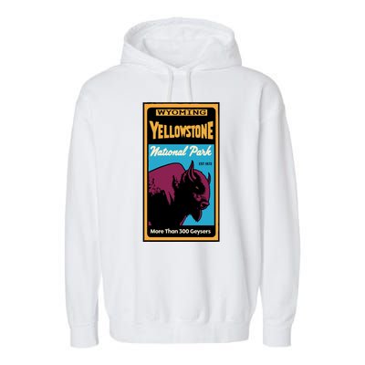 Yellowstone National Park Bison Garment-Dyed Fleece Hoodie