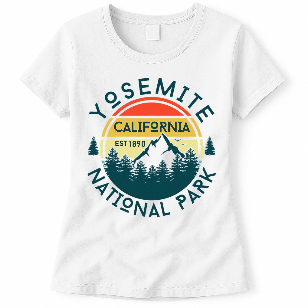 Yosemite National Park California Hiking Nature Outdoors Womens T-Shirt