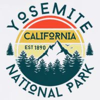 Yosemite National Park California Hiking Nature Outdoors Kids T-Shirt