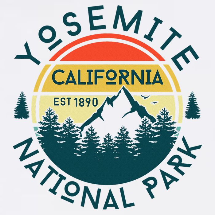 Yosemite National Park California Hiking Nature Outdoors Kids T-Shirt