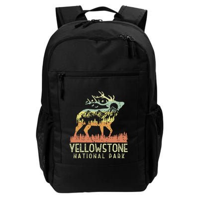 Yellowstone National Park Retro Vintage Mountain Elk Gift Backpack