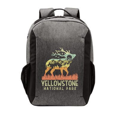 Yellowstone National Park Retro Vintage Mountain Elk Gift Vector Backpack