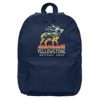 Yellowstone National Park Retro Vintage Mountain Elk Gift 16 in Basic Backpack