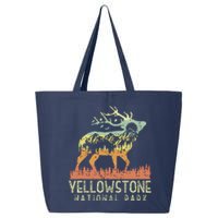 Yellowstone National Park Retro Vintage Mountain Elk Gift 25L Jumbo Tote