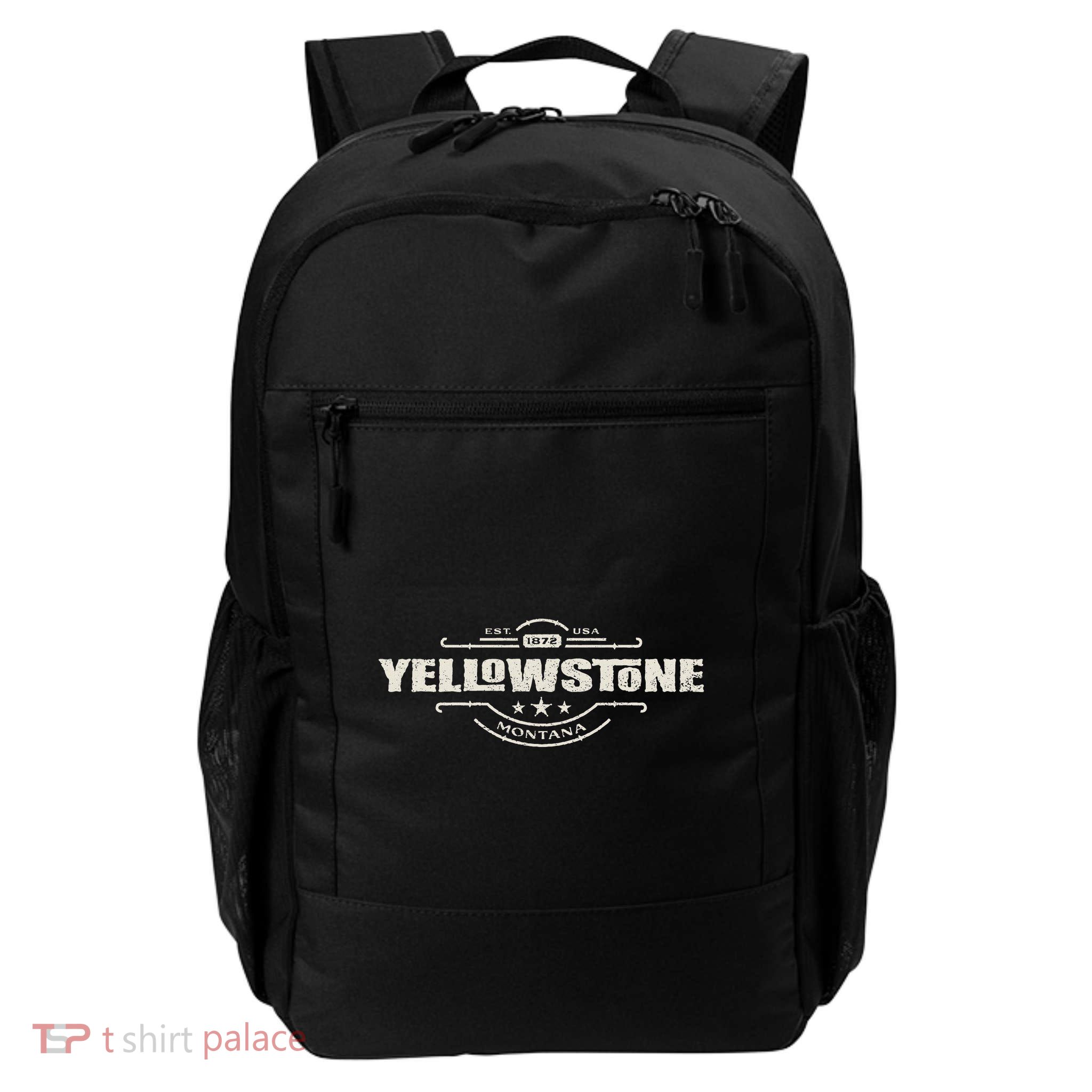 Yellowstone National Park Est. 1872 Montana Wild West Spirit Backpack
