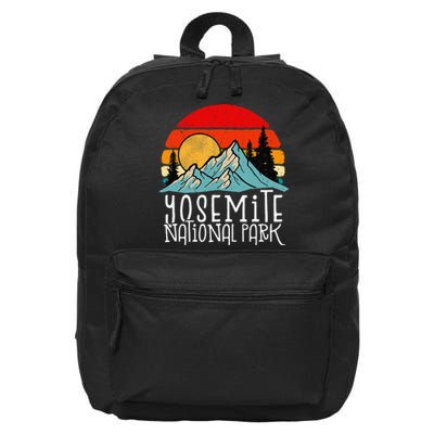 Yosemite National Park Tshirt, California National Park 16 in Basic Backpack