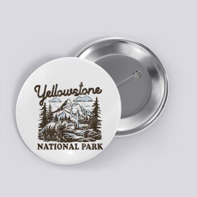 Yellowstone National Park Wyoming Button