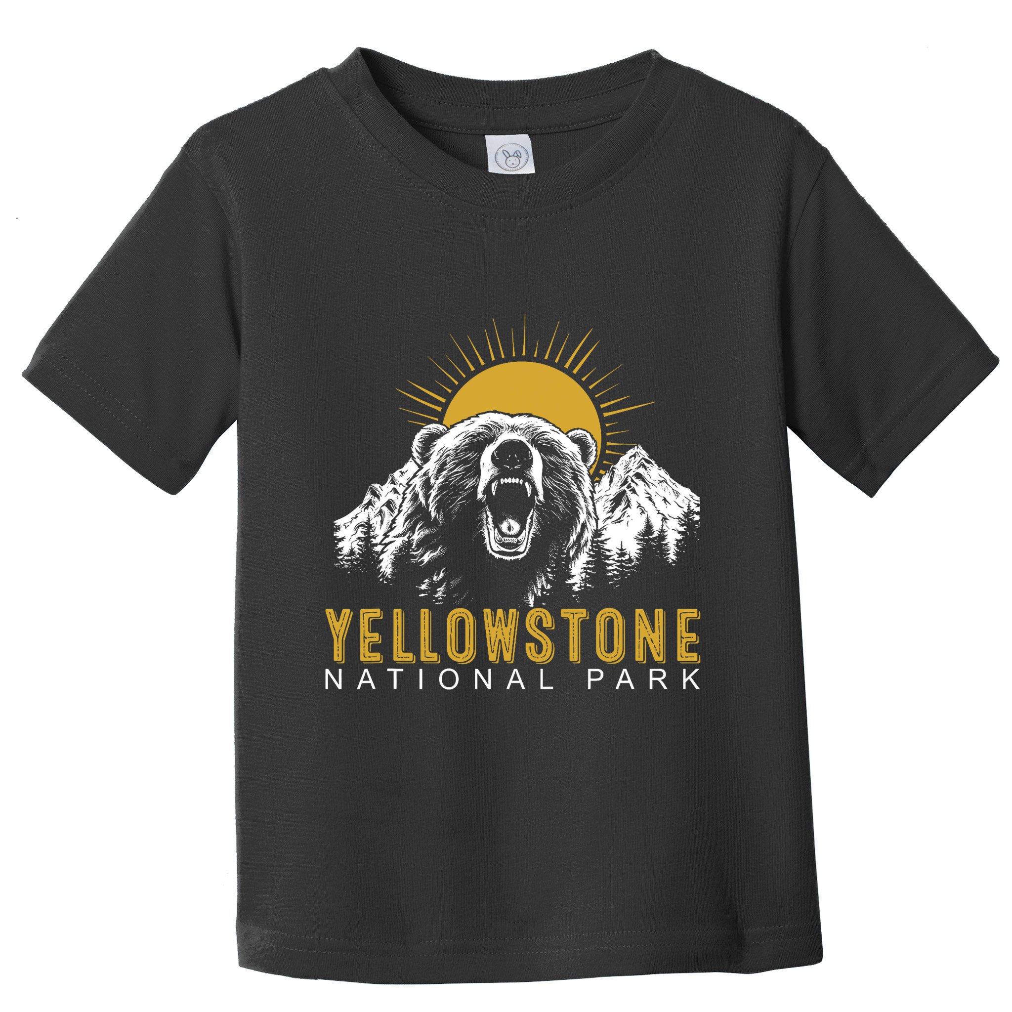 Yellowstone National Park Vintage Wild Bear Sunset Toddler T-Shirt