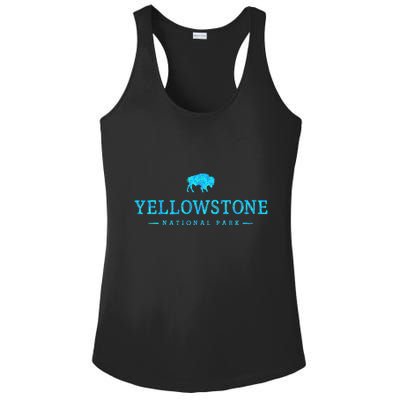 Yellowstone National Park Colorful Buffalo Ladies PosiCharge Competitor Racerback Tank
