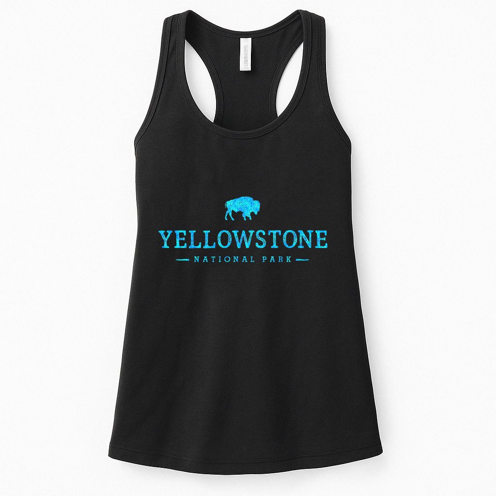 Yellowstone National Park Colorful Buffalo Womens Tank Top