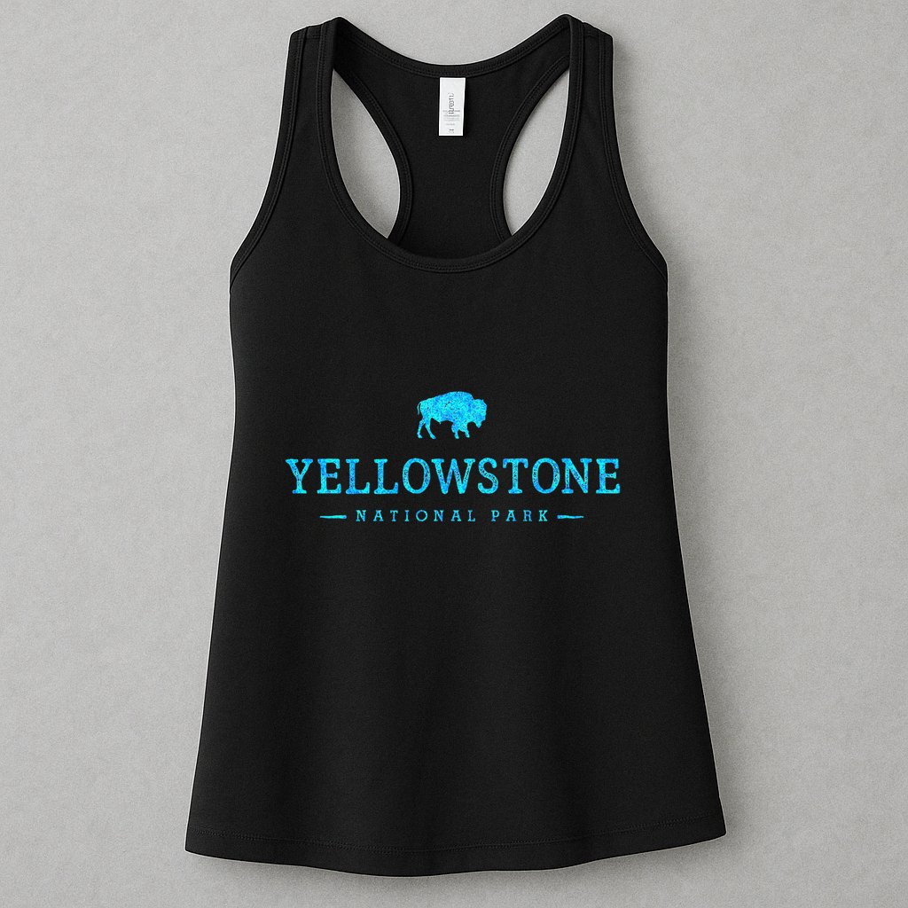 Yellowstone National Park Colorful Buffalo Womens Tank Top