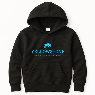 Yellowstone National Park Colorful Buffalo Kids Hoodie