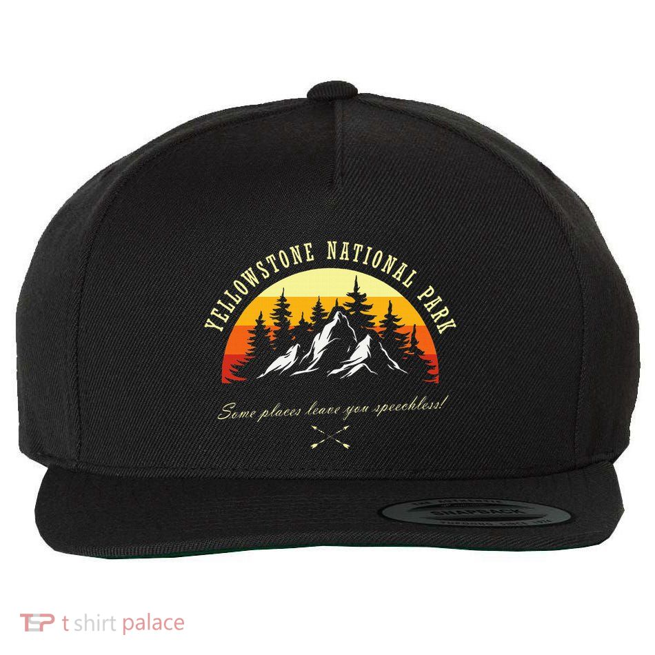 Yellow National Park Hiking Wool Snapback Cap