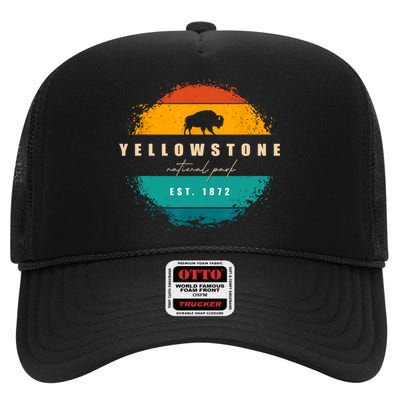 Yellowstone National Park High Crown Mesh Back Trucker Hat