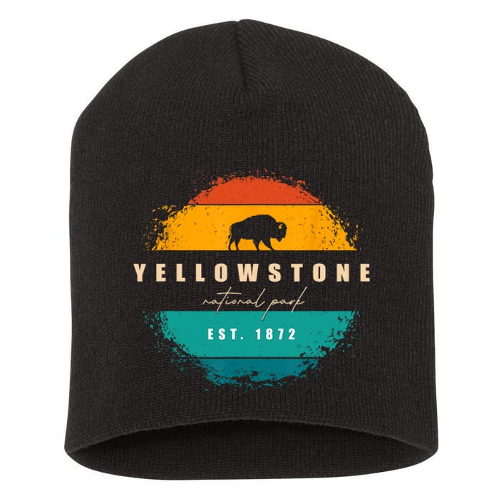 Yellowstone National Park Short Acrylic Beanie