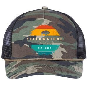 Yellowstone National Park Retro Rope Trucker Hat Cap