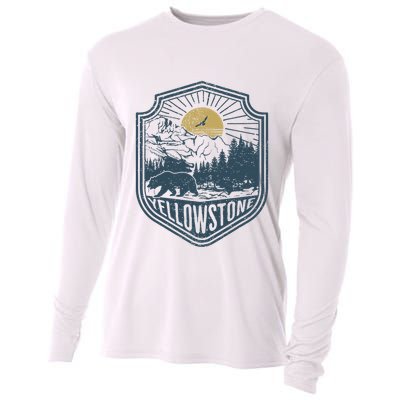 Yellowstone National Park Bear Nature Hiking Outdoors Cooling Performance Long Sleeve Crew