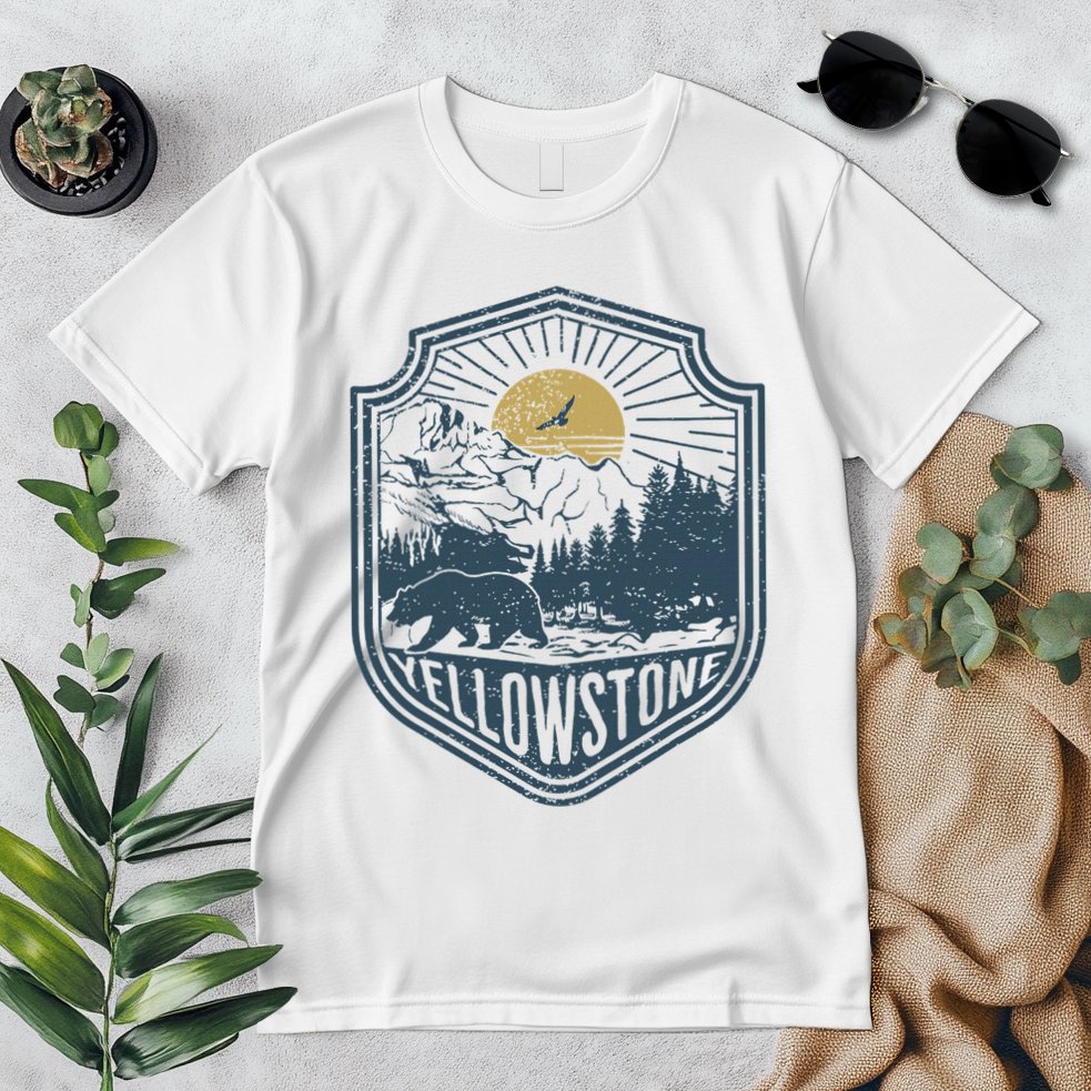 Yellowstone National Park Bear Nature Hiking Outdoors Premium T-Shirt
